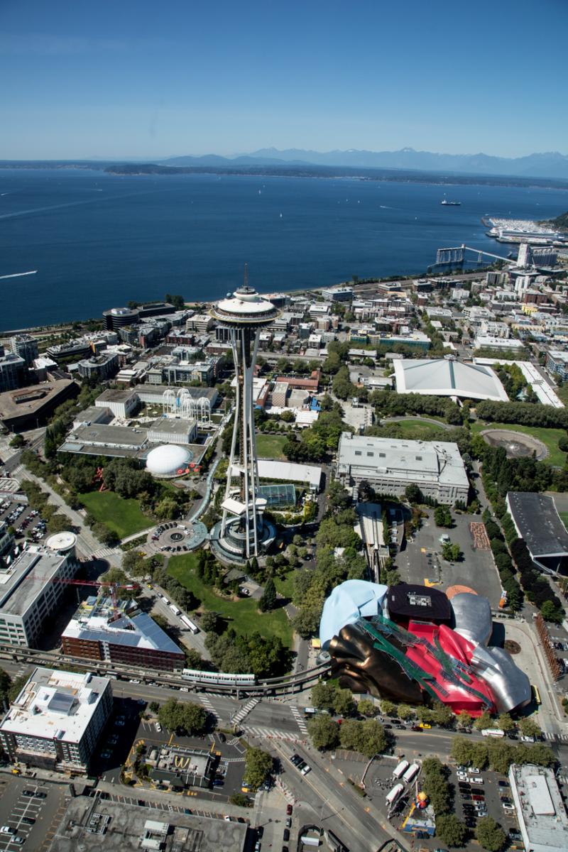EMP Space Needle and Puget Sound